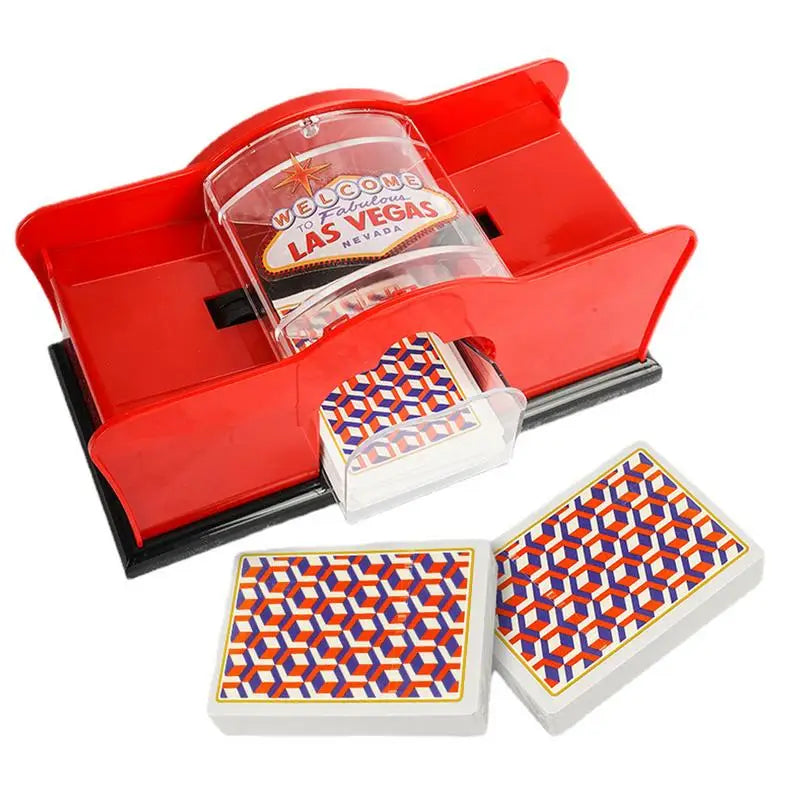 Card Shuffler 2 Deck Automatic Shuffle Machine Poker Cards Hand Manual Card Shuffler Playing Card Shuffler Mixer for Home Party