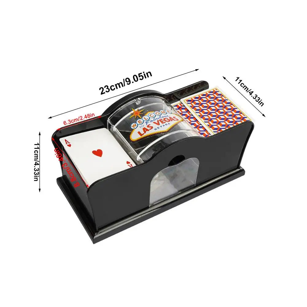 Card Shuffler 2 Deck Automatic Shuffle Machine Poker Cards Hand Manual Card Shuffler Playing Card Shuffler Mixer for Home Party