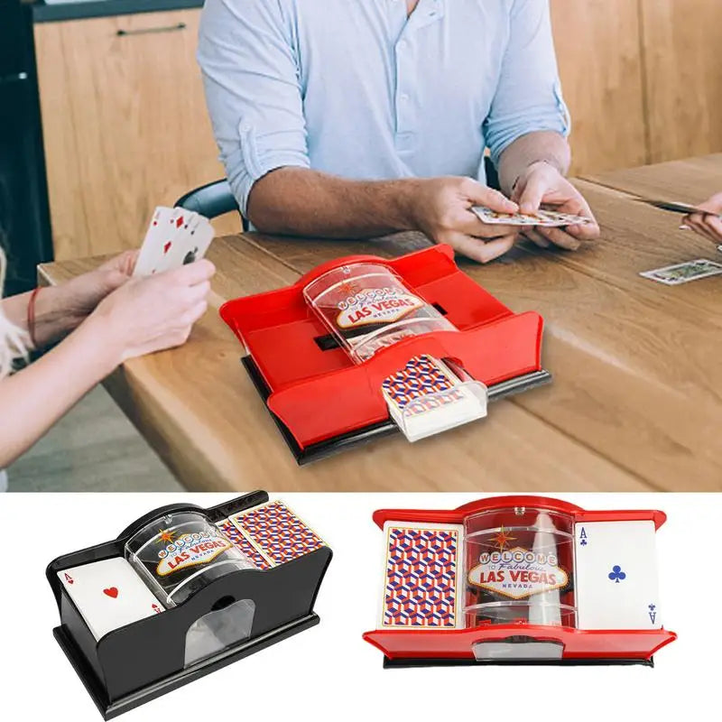 Card Shuffler 2 Deck Automatic Shuffle Machine Poker Cards Hand Manual Card Shuffler Playing Card Shuffler Mixer for Home Party