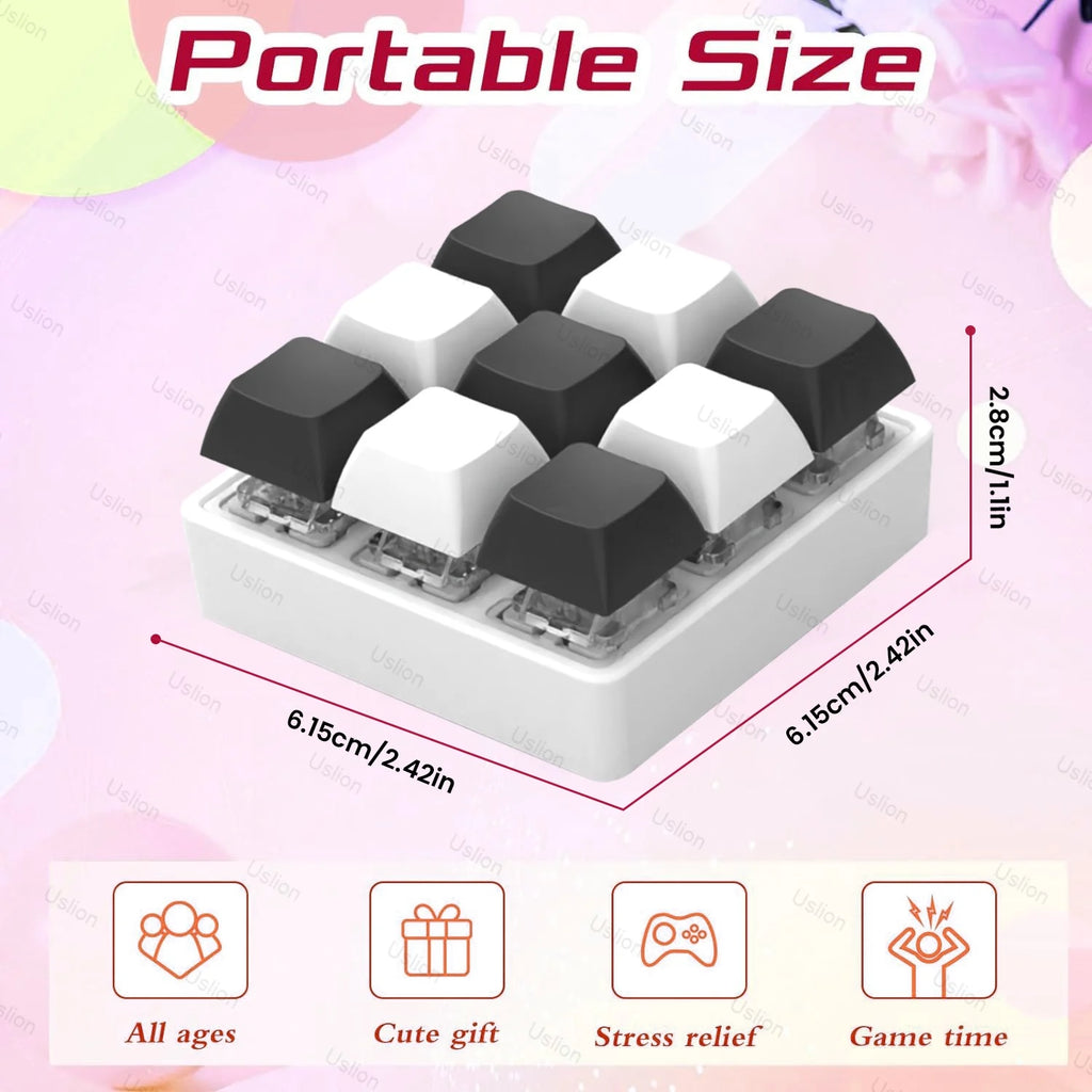 2/3/4/9 Keys Keyboard Keycaps Fidget Toy Party Stress Relief Diy  Keycaps Toy Keyboard Caps Finger Button Fidget Finger Keycaps
