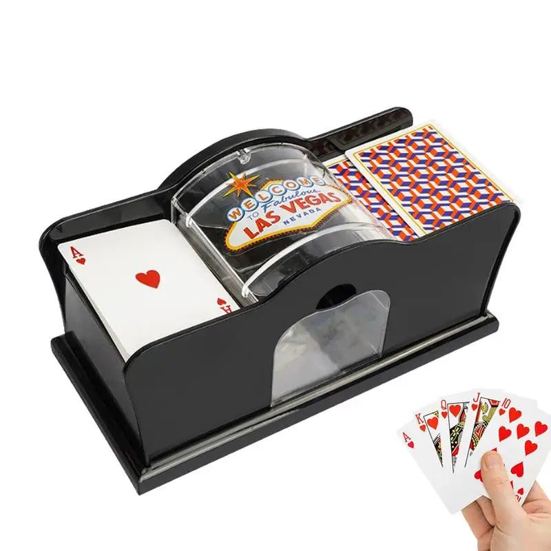 Card Shuffler 2 Deck Automatic Shuffle Machine Poker Cards Hand Manual Card Shuffler Playing Card Shuffler Mixer for Home Party
